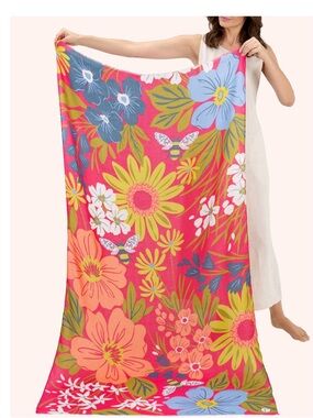 NWT Vibrant Floral Scarf- Powder UK
